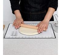 Nikou Silicone Nonstick Baking Mat, Black 40 x 60 cm, Kitchen Rolling Dough Pad with Scales, Pastry Cooking Tool, Ideal for Home Use