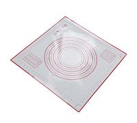 Nikou Silicone Pastry Mat 60 X 60cm/23.6 X 23.6in, Fondant Mat with Measurement for Rolling Dough, Red, Kitchen Supplies, Baking and Pie C Mat