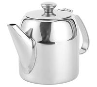 Nikou Stainl Steel Coffee Pot Teapot, Short Spout Cold Water Jug, 20oz (Approx. 500ml), Round Kettle for Hotel and Restaurant
