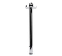 Nikou Stainl Steel Round Top Shower Arm Pipe, Wall Mount for Bathroom Ceiling Shower Head, 25 cm, Shower Head Extension, Shower Arm