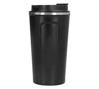 Nikou STAINLESS STEEL DOUBLE WALL INSULATED COFFEE CUP PORTABLE VACUUM MUG FOR TRAVEL BLACK