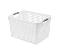 Nikou Storage Basket Plastic Multifunctional Anti Slip Handle Hollowed Organization Basket for Sundry Toys Snacks