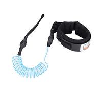 Nikou Surf SUP Board Leash,TPU Body Surfboard Leashes,Coiled Stand Up Surfing Ankle Strap Leg Rope Adjustable Belt Buckle, Hooks,SUP Leash Surfing Leash for Surfboard, Blue