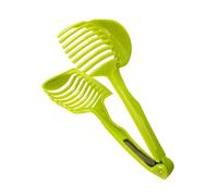 Nikou Tomato Slicing Holder, ABS Multipurpose Handheld Kitchen Cutting Aid Tool for Tomato, Onion, Lemon, Egg, Round Fruit Tong, Vegetable Cutter