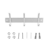 Nikou Wall Mounted Kitchen Hanger with 3 Hooks, 304 Stainl Steel Punching Cloth Hook for Bathroom and Kitchen, Brushed Finish, Heavy-Duty Design