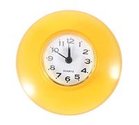 Nikou Waterproof Clock,Mini Cute Bathroom Kids Room Perfect Time Tool for Bathroom, Kitchen, Living Room, Bedroom(Yellow)