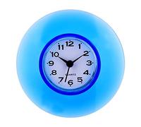 Nikou Waterproof Clock, Mini Cute Waterproof Suction Wall Window Mirror Bath Shower Clock, Time Tool for Bathroom, Kitchen, Living Room, Kids Room, Bedroom (Blue)