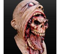 Nikou Zombie Mask,Adults Walking Dead Mask, Horror Skull Evil Mask with Skull Cap - Halloween Costume Party Props