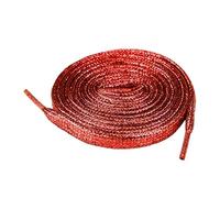 Nikovoke 1 Pair Glitter Shiny Metallic Flat Sneaker Shoelaces, 140cm/55 Inch Length, High-Density Weaving, Sparkling Shimmery Laces for Shoes