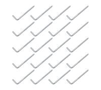 Nikovoke 20 PCS L Shaped Hook Screws, Self Tapping Right Angle Hooks Assortment Kit for Hanging Pictures, Hats, Kitchen Utensils and Tools