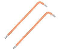 Nikovoke 2Pcs 5mm Ball End Hex Key Set, L-Shaped Long Arm Hex Wrench with Ball Point Tip, Durable Steel Allen Key for Tight Spaces, Machinery Repair, Bicycle Maintenance