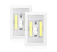 Nikovoke 2PCS LED Battery Operated Night Lights, Natural White Light Bars for Closet, Cupboard, Wardrobe and Emergency Use, Battery Powered (Battery Not Included)