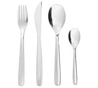 NIKTI 16-Piece Stainless Steel Cutlery Set - Service for 4, Includes Forks, Knives, Spoons - Dishwasher Safe, Mirror Finish Flatware Set for Everyday Use & Special Occasions