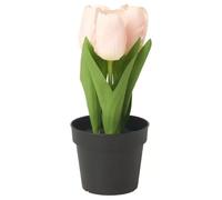 NIKTI FEJKA Artificial Potted Plant - Pink Tulip in Pot with SAMVERKA Plant pot Realistic Faux Flower for Indoor & Outdoor Decor - Low Maintenance, Lifelike Floral Arrangement