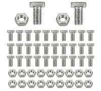 Niktule Aluminium Greenhouse Nuts & Bolts, 50 Sets Cropped Head Waterproof Nuts Bolts, Garden Greenhouse Accessories for Building Repairing, Standard Bolt Size Glasshouse Tools
