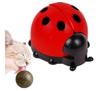 Niktule Catnip Wall Ball | Cute Adhesive Cat Chew Toy Catnip Balls Wall Mounted - Edible Toy Ball with Catnip, Cat Teething Toys with Storage Lid for Cat Licking, Teeth Cleaning