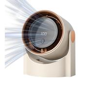 Niktule Desktop Fan Bladeless - High-Speed Portable Table Top Fan, Quiet Small Desk Fan - Digital Display Cooling Accessories, USB Charging Cooler Supplies