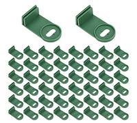 Niktule Greenhouse Twist Clips Greenhouse Fixing Clips Washers Extender Corner Clips Plastic Shading Clips for Aluminium Greenhouse Bubble Wrap Insulation(50