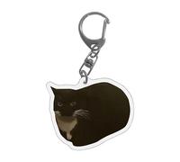 Niktule Keychain Charm | Unisex Fruit Shaped Crying Cat Key Pendant,2D Acrylic Key Chain Pendant for Backpacks Purse Wallet School Bags Kids Adults