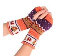 Niktule Knitted Fingerless Gloves Fingerless Gloves for Women Fingerless Warm Gloves with Thumb Cozy Half Fingerless Vintage Gloves Knit Mittens for Women