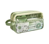 Niktule Large Capacity Pencil Case,Big Capacity Pen Case Zipper Pencil Case | Clear Window Pencil Bags Exam Pen Pouch Zipper Cosmetic Bag for Teens