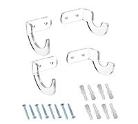 Niktule Light Saber Wall Rack, Horizontal Acrylic Display Mount Holder, Clear Handheld Holder Includes Hardware Compatible for Any Sabers, Clear or Black Pack of 2