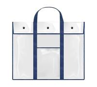 Niktule Poster Bag Carrier | Clear Waterproof Art Organizer Poster Bag,PVC Bulletin Board Holder with Handle & Pocket, Artwork Container for Sketching, Drawing, Charts