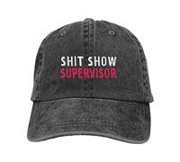 Niktule Shit Show Supervisor Hat -Distressed Baseball Hat for Women, with Shit Show Supervisor Printed for Men, Women