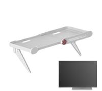 Niktule TV Top Rack Shelf, Screen Top Storage Shelf, Retractable Household Shelf For Screen Top, No Drilling Mount For Remote Control, Charging Cable, Ergonomic Shelf For Set-Top Box, Router