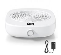 Niktulo Professional Nail Vacuum Cleaner - Powerful Nail Vacuum Cleaner with 2 Filters and 1 Brush, Quiet Nail Vacuum Cleaner for Nail Salon and Home, White