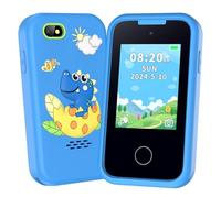Nikuku Kids Smart Phone Dinosaur Toy, Blue, Ages 3-8, Pretend Phone, Smartphone Form Factor, Electronic Learning Toy