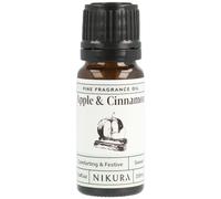 Nikura Apple & Cinnamon Fine Fragrance Oil - 10ml | Perfect for Soap Making, Candle Making, Wax Melts, Diffuser, Burner | Great for use in Bath Bombs, Perfume Oil, Perfume Scents | Vegan & UK Made
