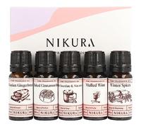 Nikura Christmas Treats Fine Fragrance Oil Gift Set - 5 x 10ml | Great for Diffusers for Home, Soap & Candle Making, Wax Melts, Burner | Bath Bombs, Perfume Scents | Vegan & UK Made Essential Oils