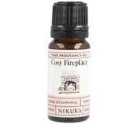 Nikura Cosy Fireplace Fine Fragrance Oil - 10ml | Perfect for Soap Making, Candle Making, Wax Melts, Diffuser, Burner | Great for use in Bath Bombs, Perfume Oil, Perfume Scents | Vegan & UK Made