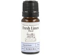 Nikura - Fresh Linen (Floral) Fragrance Oil - 10ml | Perfect for Diffuser for Home, Soap Making, Candle Making, Wax Melts | Bath Bombs, Pot Pourri Refresher Oil, Perfume Scents, Burner Oil | UK Made