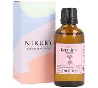 Nikura Geranium (Bourbon) Essential Oil - 50ml | 100% Pure Natural Oils | Perfect for Aromatherapy, Diffusers, Humidifier, Bath | Great Skin Cleanser, Calming, Skincare | Vegan & UK Made