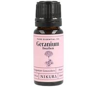 Nikura Geranium Essential Oil - 10ml | Geranium (Bourbon) Oil for Sleep, Diffusers for Home, Candle-Making, Bath, Anxiety, Skin | 100% Pure Natural Oils | Vegan & UK Made