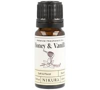 Nikura Honey & Vanilla Fragrance Oil - 10ml | for Gifts, Diffusers, Candle Making, Soap Making | Great for use in Bath Bombs, Perfume Oil, Perfume Scents | Vegan & UK Made