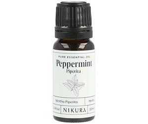 Nikura Peppermint Essential Oil - 10ml | Perfect for Repelling Spiders, Rats, Mice, Bugs, Ants | Great for Hair, Headaches Relief, Energy Boost, Skin, Candle Making | Vegan & UK Made