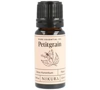 Nikura Petitgrain Essential Oil - 10ml | 100% Pure Natural Oils | Perfect for Lifting Mood, Aromatherapy, Diffusers, Humidifier | Great for Clean Home, Massage, Hair | Vegan & UK Made