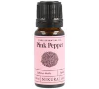 Nikura Pink Pepper Essential Oil - 10ml | 100% Pure Natural Oils | Perfect for Aromatherapy, Diffusers, Humidifier, Home Cleaning | Great for Self Care, Massage, Skin | Vegan & UK Made