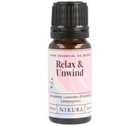 Nikura Relax & Unwind Essential Oil Blend - 10ml | Made from Bergamot, Lavender, Lemongrass | for Relaxation, Aromatherapy, Diffusers, Soap Making, Candle Making | Vegan & UK Made