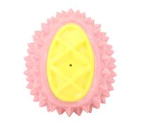 nikusaz Durian Shaped Dog Toy, Interactive Teething for Dogs, Sound Producing Durian Dog Toy to Reduce Anxiety and Promote Chewing, Green Color (Pink)