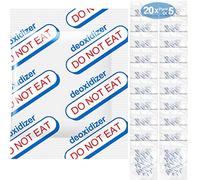 NIKUY 500cc Oxygen Absorbers for Food Storage - 100 Count (20x Packs of 5) - for Long Term Food Storage & Survival, Mylar Bags, Canning, Harvest Right Freeze Dryer, Dehydrated, and Preserved Foods