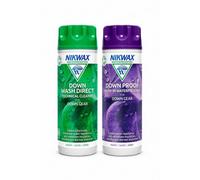 Nikwax Down Wash.Direct and Down Proof, for Cleaning and Waterproofing Down Clothing, Gear, Sleeping Bags, Twinpack, 2x 300ml