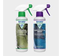 Nikwax Fabric and Leather Reproofer Spray and Footwear Cleaning Gel 300ml Twin Pack One Size