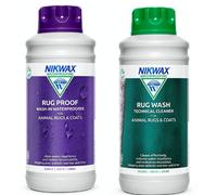 Nikwax Rug Wash & Proof Non-Detergent Equestrian & Dog Coat Cleaner Twin Pack (1 Litre)
