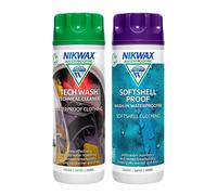 NIKWAX SOFTSHELL PROOF & TECH WASH 300MLS TWIN PACK NEW