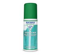 Nikwax Stain Scrub - Powerful Stain Remover for Waterproof Fabrics - Pre-Wash Treatment for Waterproof Clothing & Gear, Easy to Use Built-In Brush Applicator (125ml)