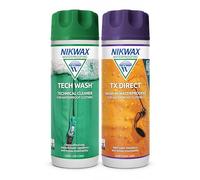 Nikwax TECH WASH and TX DIRECT Twin Pack, Technical Cleaner and Wash-In Waterproofer for Waterproof Clothing, 2x 300ml